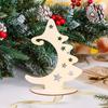 1/3/5/10PCS Christmas DIY Wooden Pendant Desktop Ornament Christmas Home Decorations Wood Craft Moon Star Xmas Decorations Gift