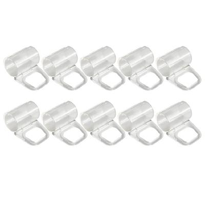 10 Pack Roller Shade Pull Down Clips Lifting Clamps Hook Clear Handle Blind Grip Pulls Curtain Accessories for Rod