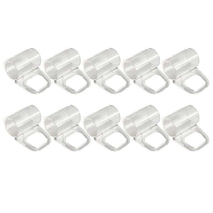 

10 Pack Roller Shade Pull Down Clips Lifting Clamps Hook Clear Handle Blind Grip Pulls Curtain Accessories for Rod 1