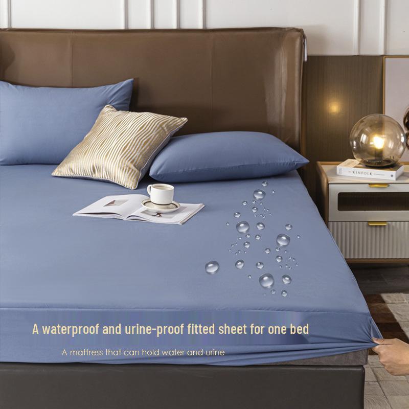 

Waterproof Mattress Protector: Machine-Washable, Solid Color, Urine-Proof Bed Cover for Cross-Border Trade. Pair of Pillowcases