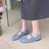 Fashion Shoes for Woman Flats Round Toe Casual Female  Candy Color Retro Mary Jane Shoes New Autumn Solid Flat Bottom Shallow Mouth Flat