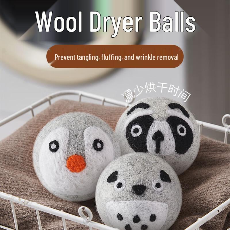 Kinbata Quick-Dry Anti-Wrinkle Wool Dryer Balls (3-Pack)
