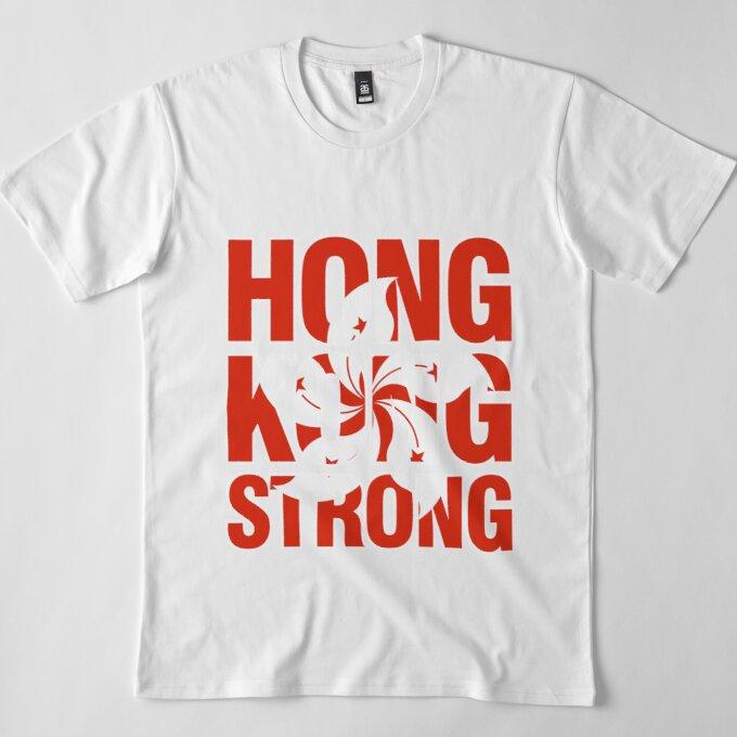 Buy Men Premium Cotton TShirt hong Kong Strong Print Tees Funny