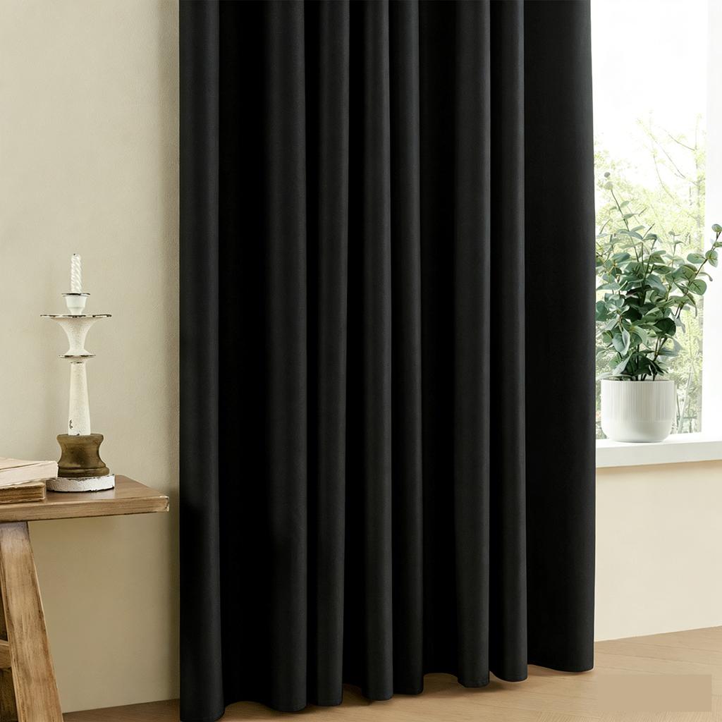 1Pcs Modern Minimalist Blackout Curtain - Heat Insulation, All-Season Universal Drapes for Bedroom & Living Room (Rod Pocket)