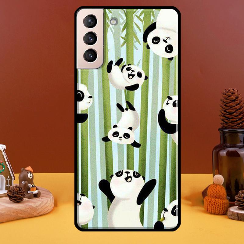 Roztomilá kreslená panda pro Samsung Galaxy S22 Ultra S20 S21 FE S10 S10e S9 Note 10 Plus Note 20 Ultra pouzdro na telefon