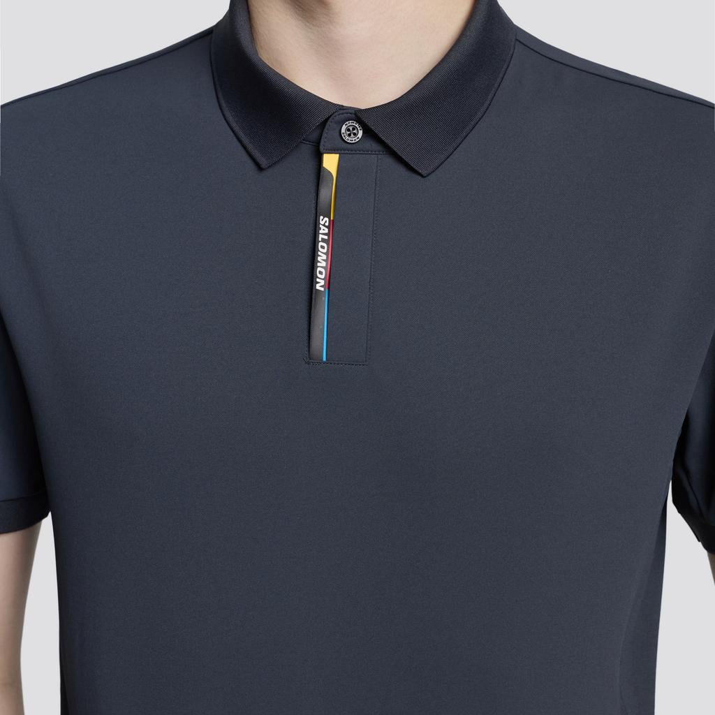 SALOMON Pl Od Bsc Polo Outdoor Casual Trendy Commuting Breathable Lightweight Short Sleeve Polo Shirt Men Tops LD0140000