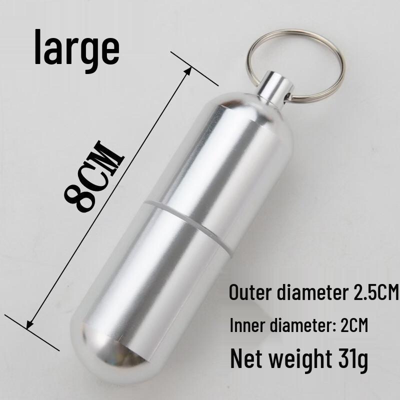 ZISIZ Waterproof Portable Metal Medicine Canister