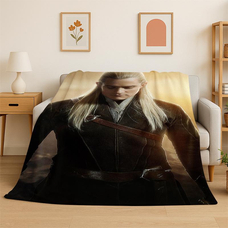 Classic L-Lord of The Rings H-Hobbit Flannel Blanket Soft Warm Throw Blanket for Bedroom Living Room Bed Travel Camping Picnic
