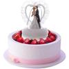 FULCLOUD 5.5inch Wedding Cake Toppers ,Romantic Bride Groom Love Cake Topper Figurines Resin Doll Ornaments ,Fun Cake Topper for Engagement Wedding