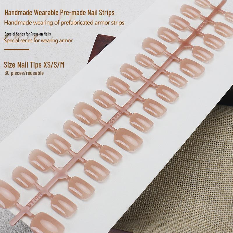 

Trendy Removable Handmade Solid Color Gel Nail Art Pieces