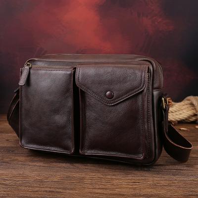 Borsello da uomo alla moda Borsa a spalla singola di alta qualità Grande capacità Multitasche Borsa a tracolla da uomo