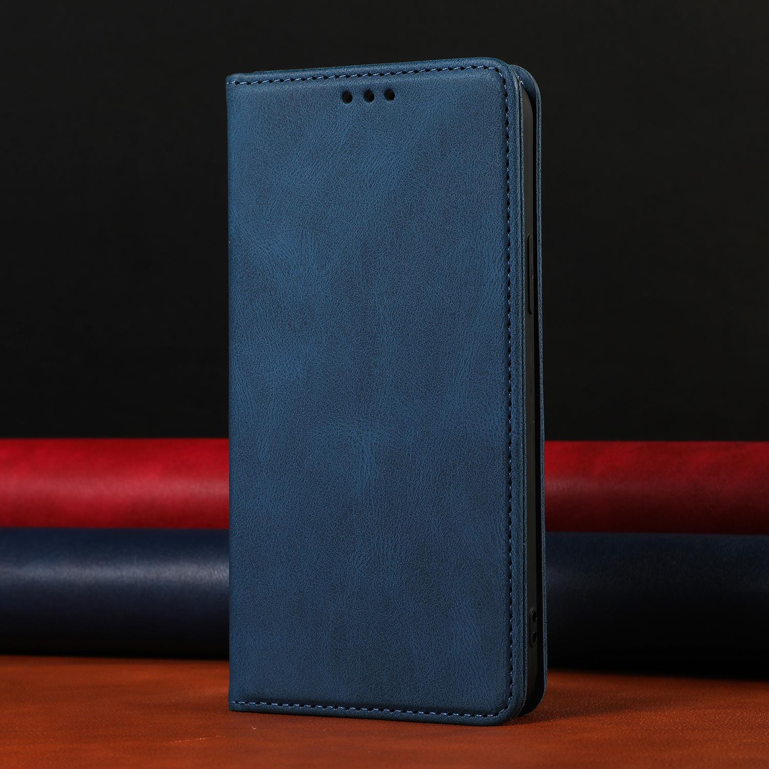 Magnetic FLip Leather Phone Case For iPhone 14 13 Mini 12 11 15 Pro Max Mobile Cover 7 8 Plus SE 2022 Stand Coque Wallet Fundas For iPhone 14Pro синий