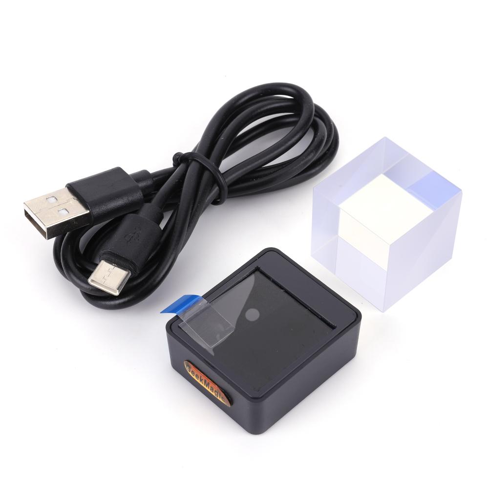 2.4G WiFi Crystal Cube Photo Display Holographic Desktop Smart Weather Station Digital Clock with GIF Animations Album for Home