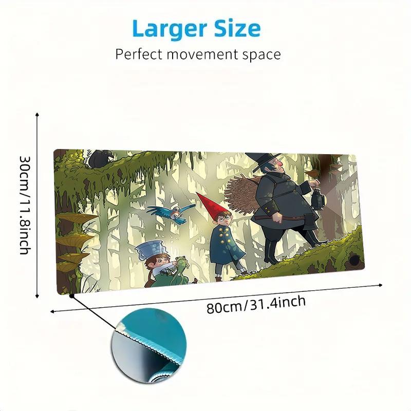 Over the Garden Wall Print  Cushion Non-slip Laptop Tablet Big Mousepad XXL Mat Mini PC Playmat With Lock edge