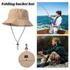 Foldable Bucket Hat with Adjustable Chin Strap Waterproof Quick Dry Sun Hat Women Men Hiking Travel Hat Outdoor Accessories