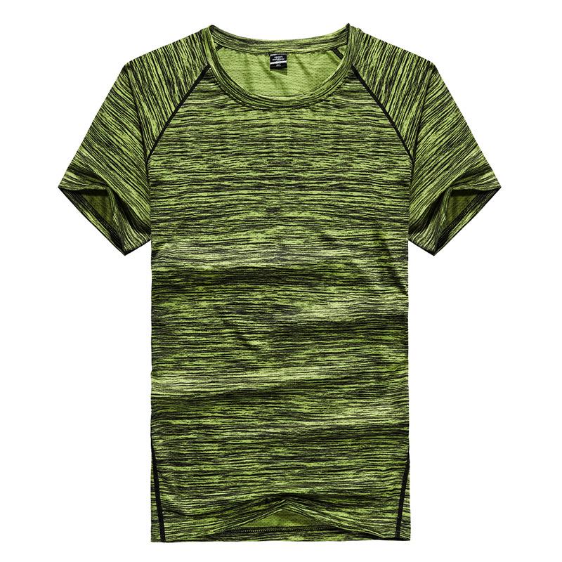 Men s Outdoor Quick-Dry Round Neck T-shirt, Plus Size, Elastic Loose Fit Casual Sportswear. L
