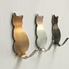 2Pcs Strong Metal Cat Towel Adhesive Hanger  Sticker  Bathroom Door