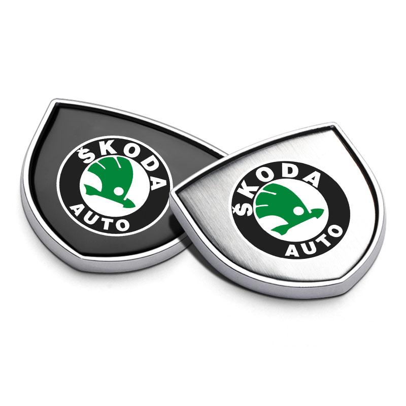 1Pcs 3D Metal Auto Door Shield Emblem Car Body Badge Sticker Styling For Skoda Octavia Fabia A7 Kamiq Kapoq Kodiaq Rapid SCALA Superb Yeti Derivati
