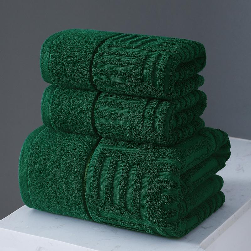 

2025 New 100% Egyptian Cotton Hand Bath Towel Absorbent Adult Bath Towel Solid Color Soft Affinity Face Towel Thickened Cotton 2pcs