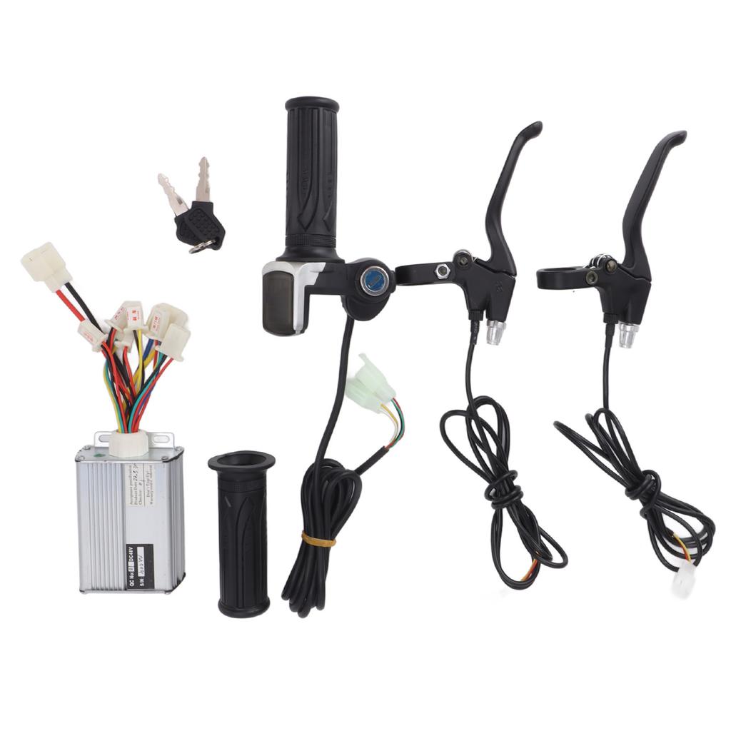 Electric Bicycle Controller Set with 48V 1000W Controller 48V Twist Throttle Full Aluminum Brake Shifter Electric Motor Controller Set