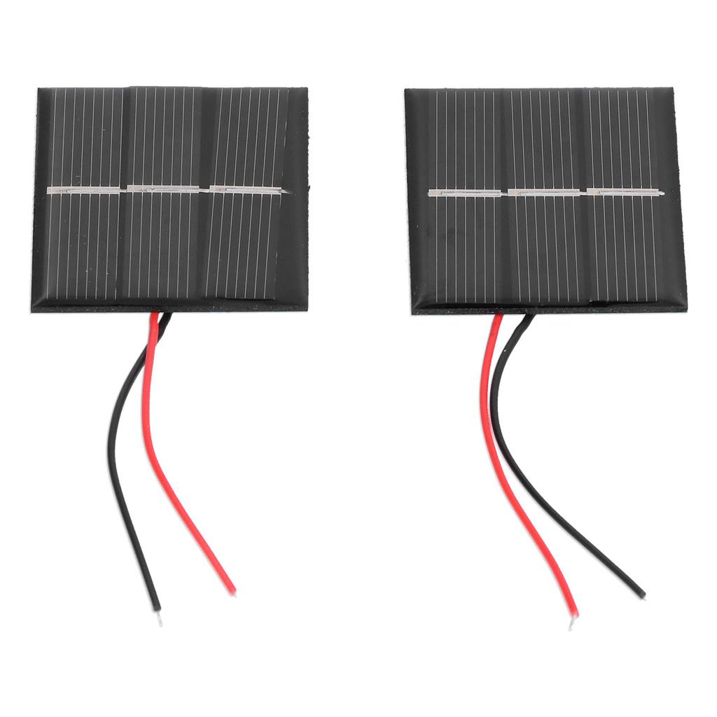 2Pcs Solar Panel Module Polysilicon Micro Mini Glue Power Solar Cells 43x55mm 0.4W 1.5V