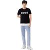 HUGO BOSS SS22 Men's Logo Print Short-Sleeve T-Shirt Black 50481923-002
