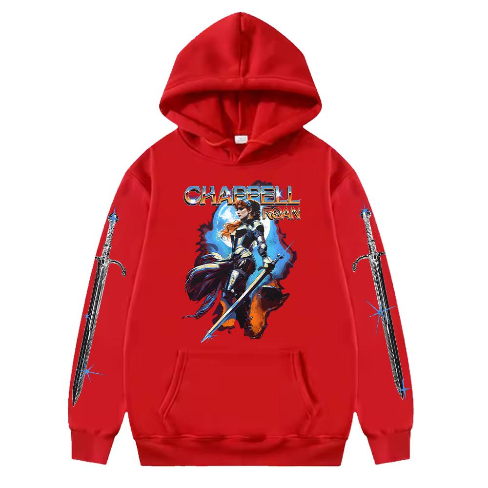 Felpe con Cappuccio Grafica Metal Rock di Chapel Roan Merchandising Caldo del Gioco di Chappell Roan Streetwear Donna Uomo Moda Harajuku Maglioni a Manica Lunga