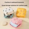 Women Sanitary Napkin Tampon Storage Bag Portable Waterproof Organizer Pouch Cartoon Pattern Sanitary Napkin Bag
