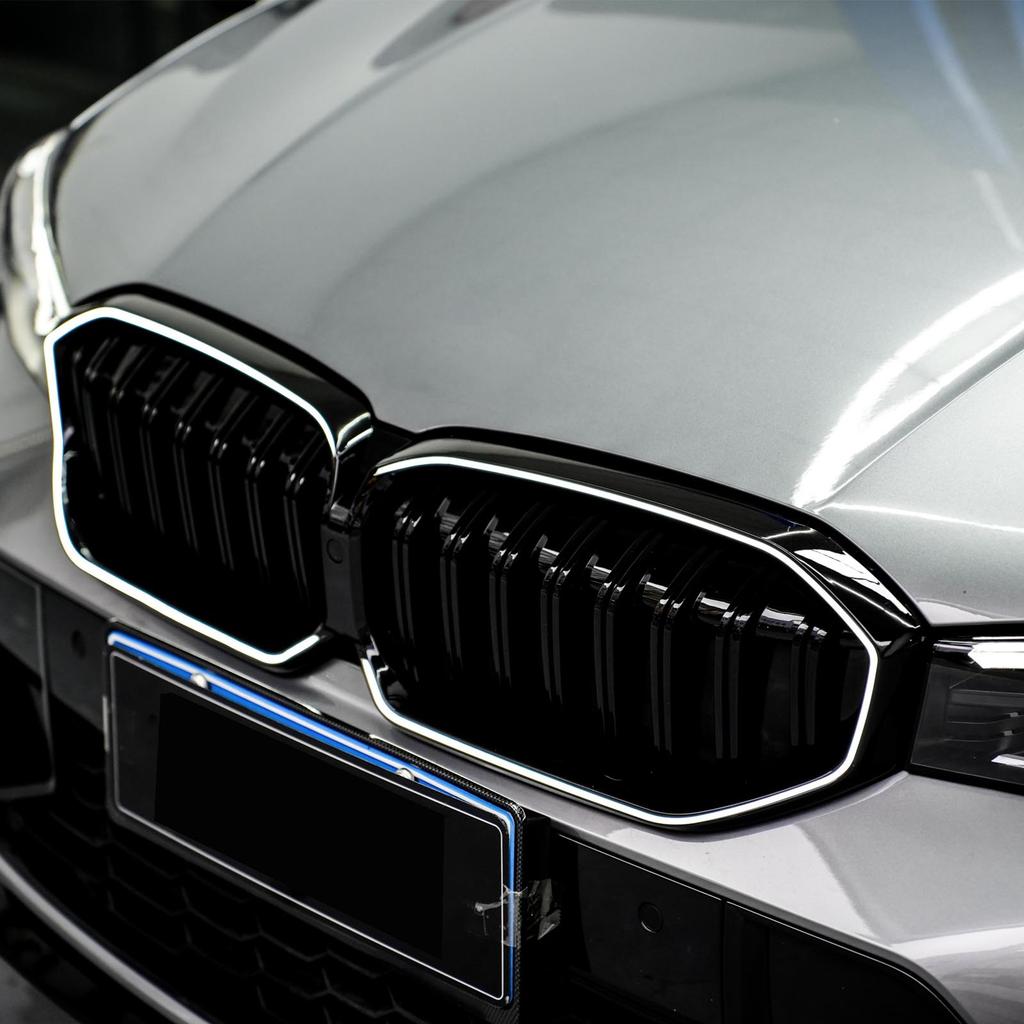 Gloss Black Front Kidney Grille Mesh Fit BMW 3 Series G20 G28 2023-2024