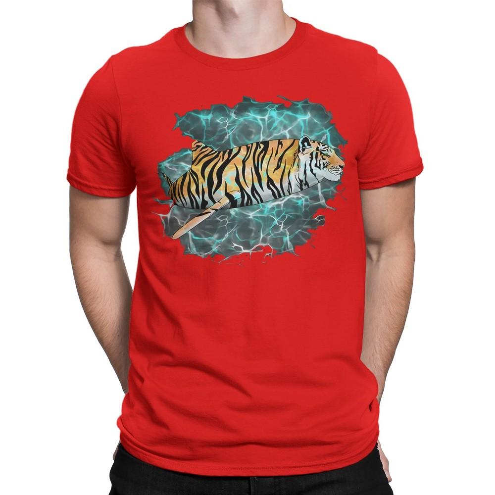 Tiger Shark Cats Animals Cute Funny Pun Humor Mens Womens TShirts Top