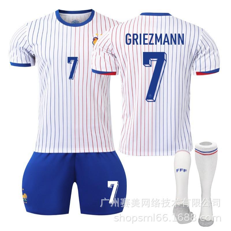 Europacup Uit Nr. 10 Mbappe 8 Meni 7 Grizmangiru Voetbalshirt Set