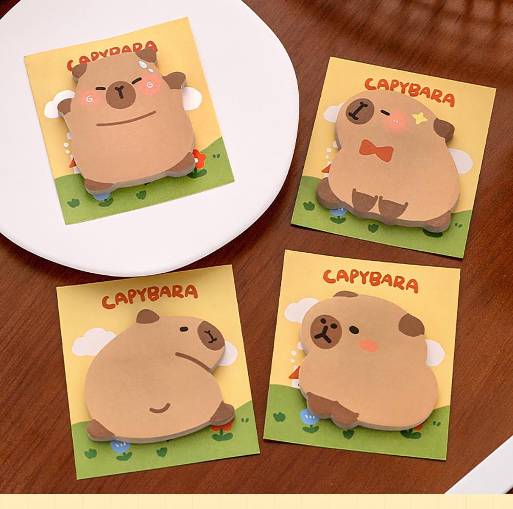Creative Capybara Sticky Notes Kawaii Memo Pads Annotation Highlight Tabs Reminder Bookmark Stickers Office Study Supplies