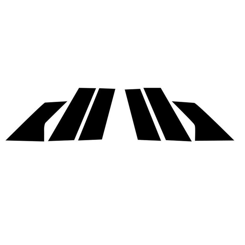 6Pcs Car Pillar Posts For Mazda CX-3 2016-2021 Glossy Black Door Window BC Column Trim Stickers Accessories