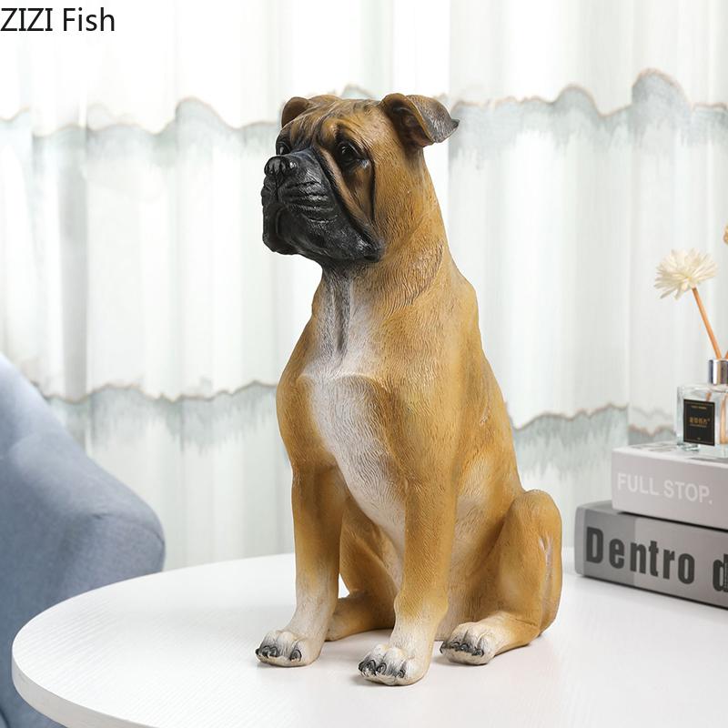 Doberman Pinscher Chihuahua Dog Statue Simulated Animal Ornaments Desk Decoration Creative Puppy Sculpture Room Aesthetic Decor