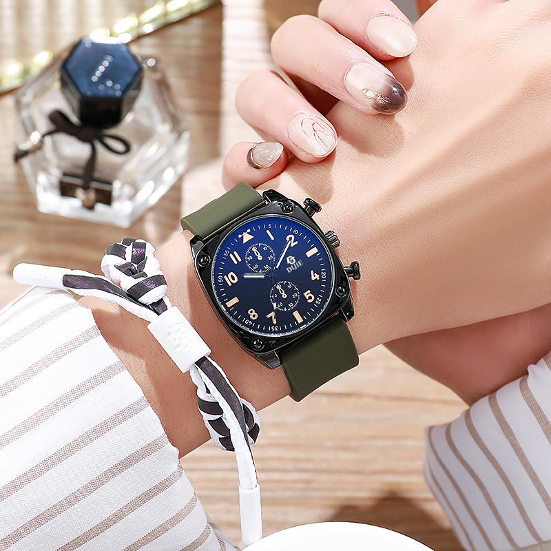 

Niche Light Luxury Casual Simple Men And Women Couple Watch Fashion Versatile High Sense Watch Wow Tape Women S Watch зелений