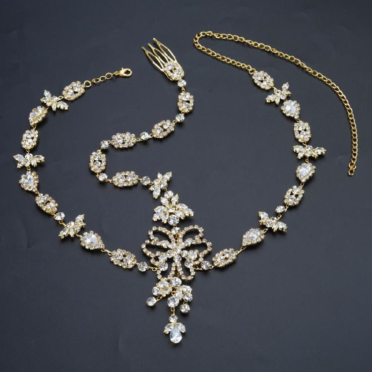 Unique Forehead Chain with Rhinestones Butterfly Designs Prom Hair Accessories Festival Hairpiece Hair Decoration