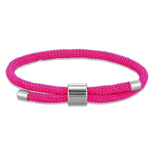 Stainless Steel Round Buckle Bracelet Classic Simple Men And Women Couple Adjustable Milan Rope Hand Rope