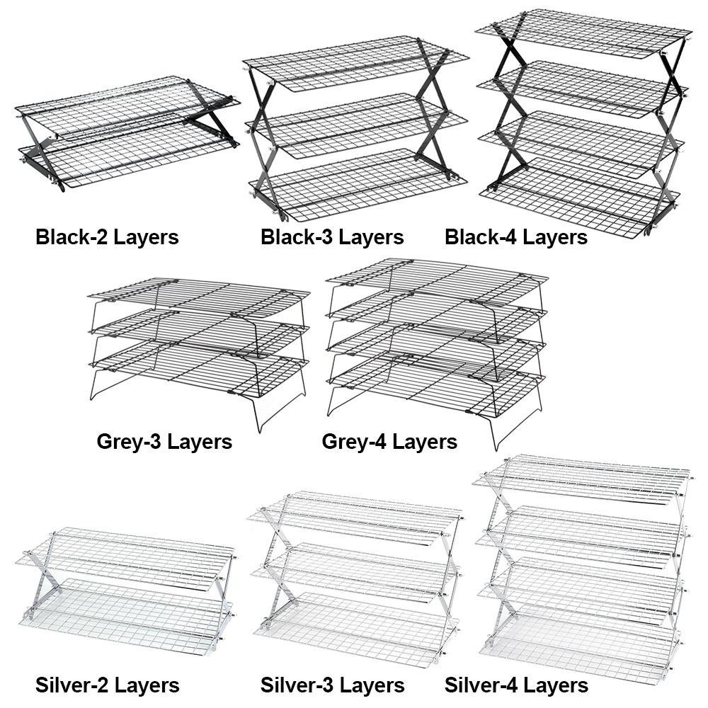 Black Silver Cooling Rack Wire Grid Grid Holder High Quality Baking Cooling Tray Baking
