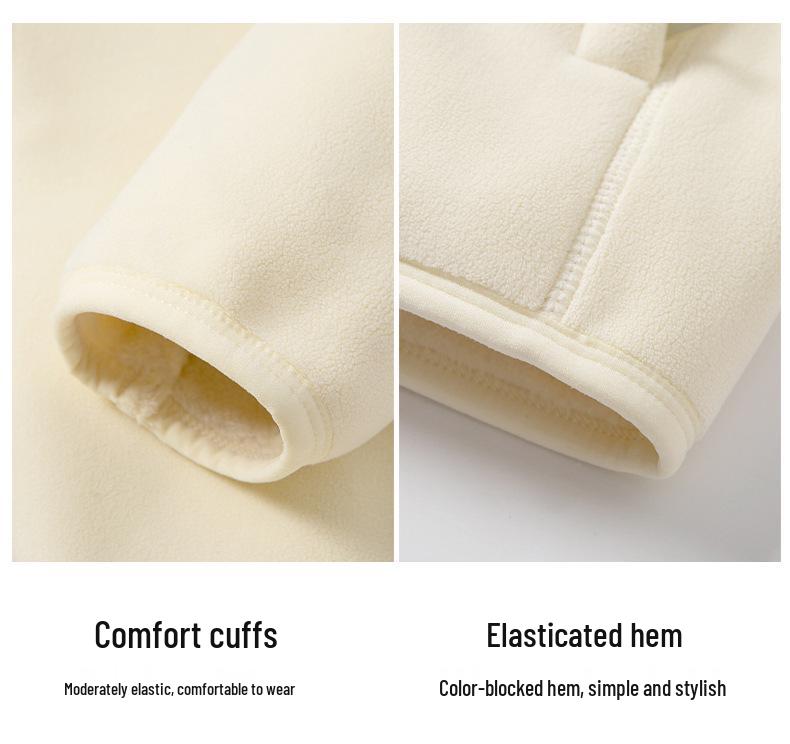 Couple's Plus Velvet Thickened Sherpa Fleece Jacket - Warm, Woolen, Coral Fleece Coat for Men & Women