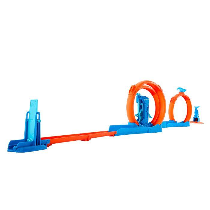 Coffret de circuit miniature - HOT WHEELS - JDW39 - Coffret Triple Looping - Système Speed Snap - Véhicule 1:64 inclus - Dès 4 ans