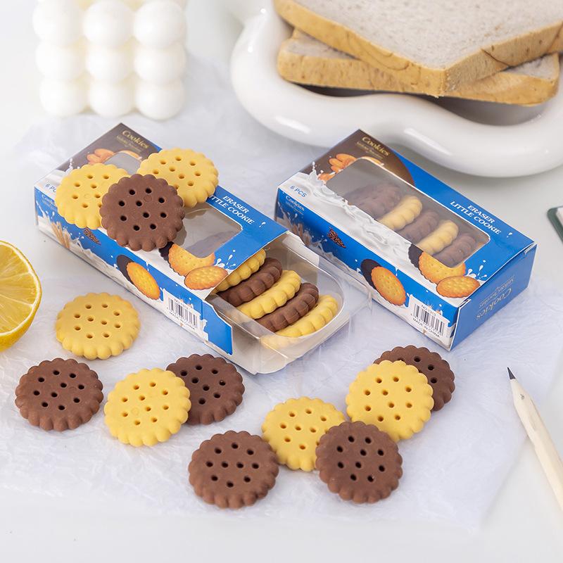 Creative Toast Bread Eraser Student Creative Stationery Children's 1st Period End Christmas Cute Gift Reward Kawaii Erasers