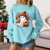 Ladies Fashion Casual Halloween Printed Pullover Sweater