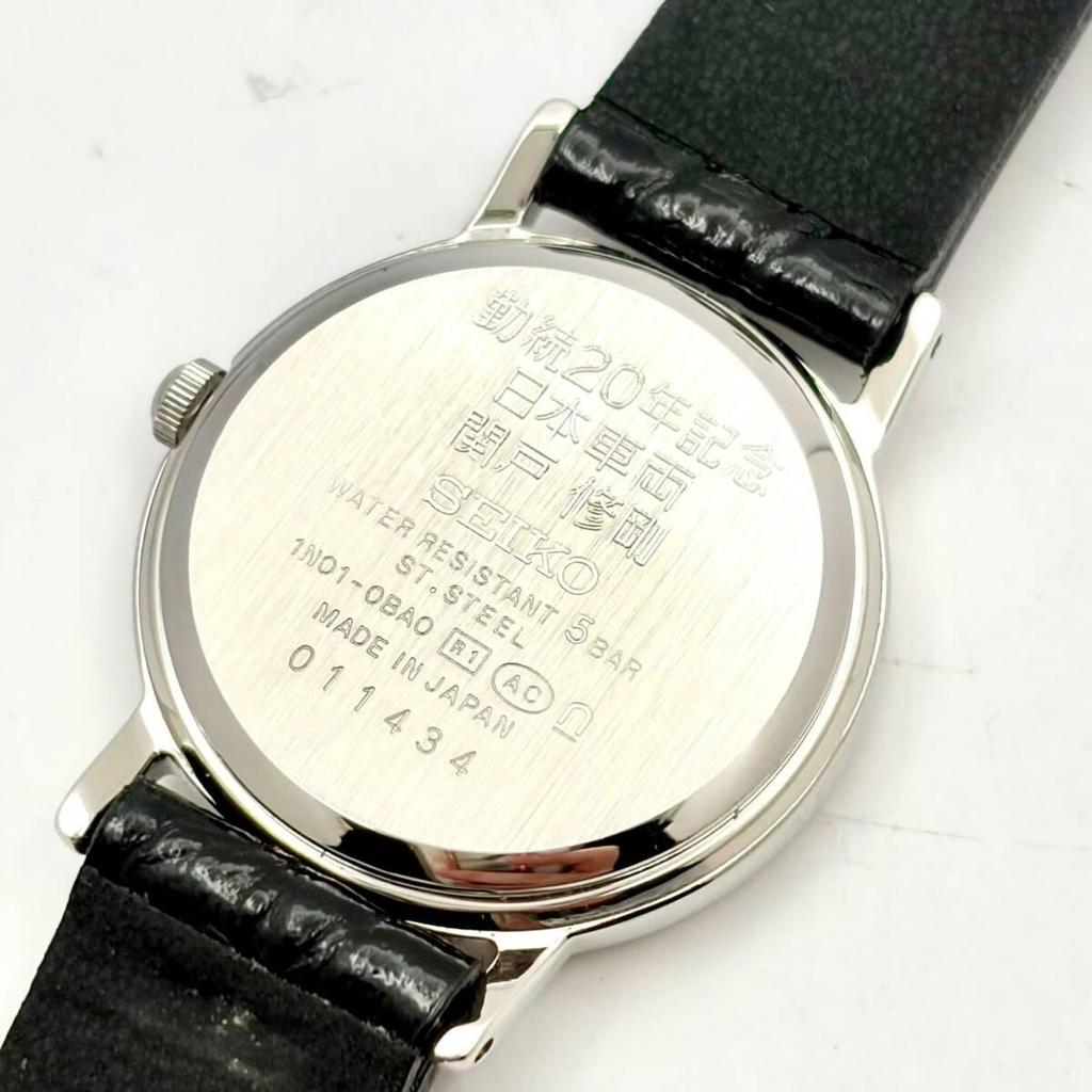 Used [Good Condition/new Battery] SEIKO Seiko Ladies Watch Silver 1N01-0BA0 011434 Genuine Belt with Engraving