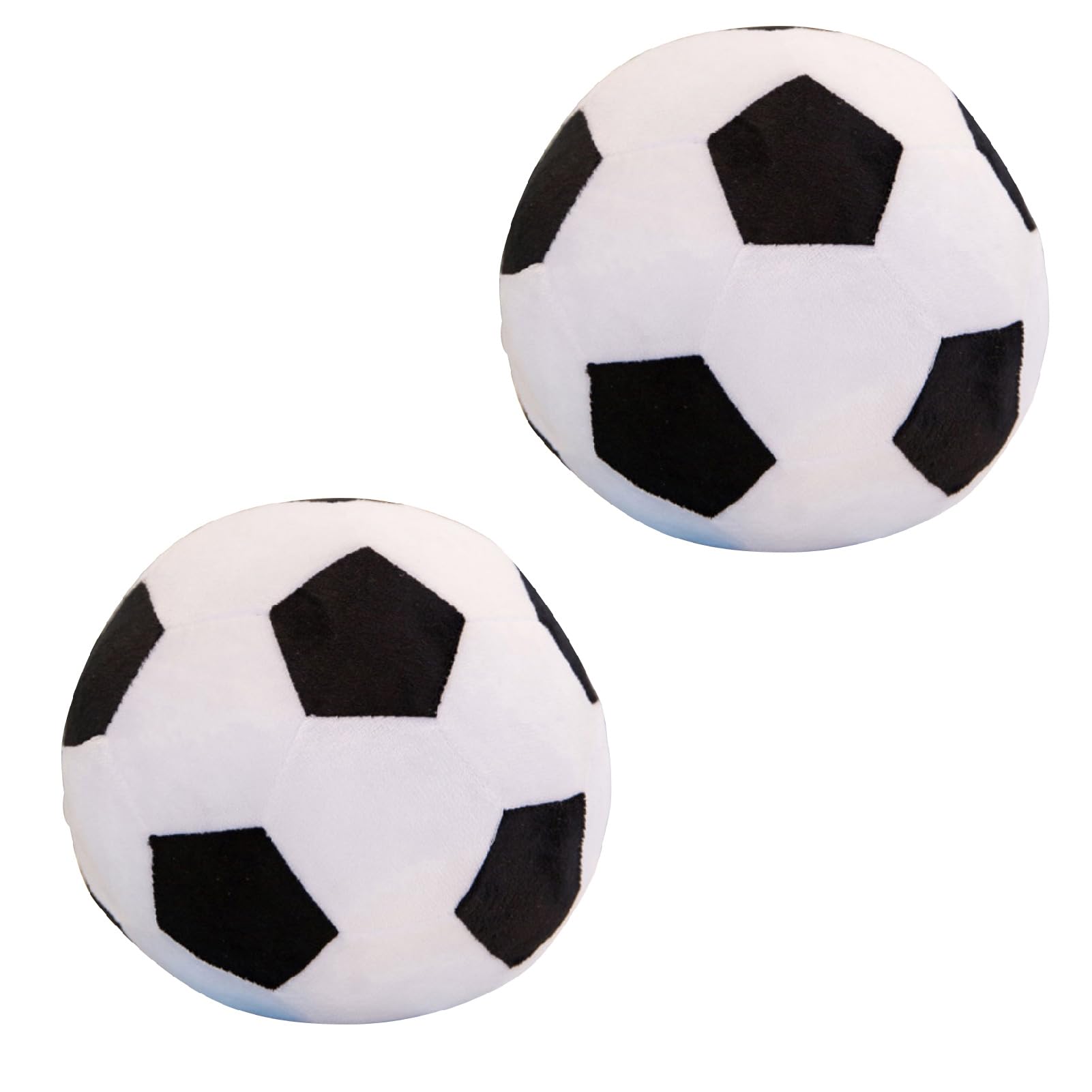 

Famimueno Подушка-мяч Плюшевая Пушистая и Идеальная для Дома и Подарков 2 Черно-белая Футбольная Подушка, Мягкая, для Сна, Декор, (Набор шаров)
