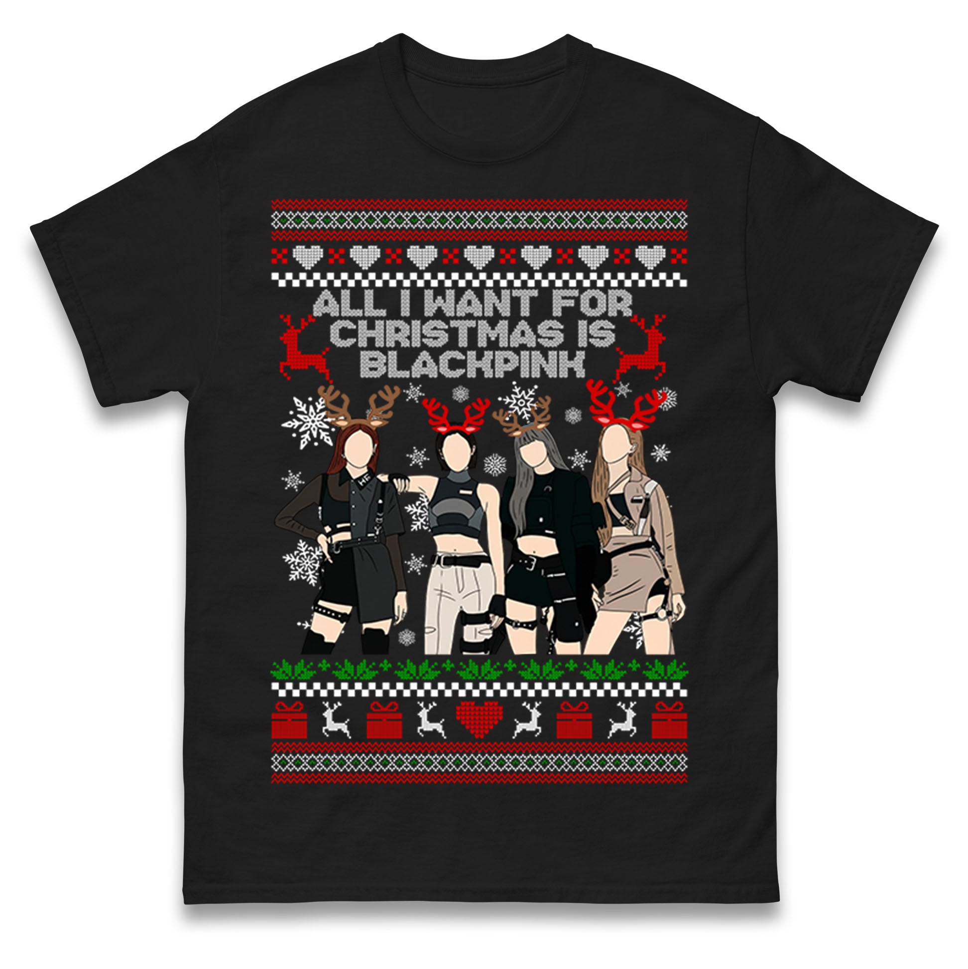 BlackPink Christmas T Shirt Tshirt Mens Womens Unisex Tops Tees S