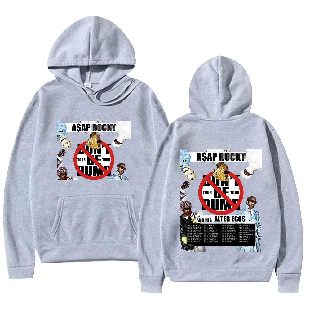 

Asap Don’t Be Dumb Tour 2026 Худі З Довгим Рукавом Пуловери Вінтажний Хіп-Хоп Светр Унісекс Повсякденний Y2K Одяг XS сірий колір