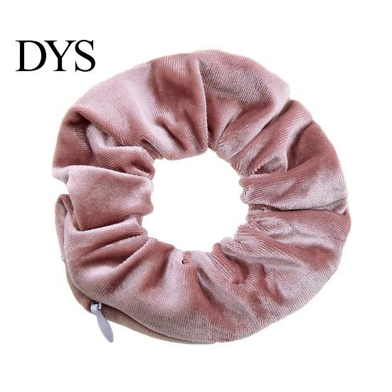 Straight Hair Tie with Pocket Hidden Buns Rope Curly Workout Bun Accessory Holder Portable Mini Bag Long