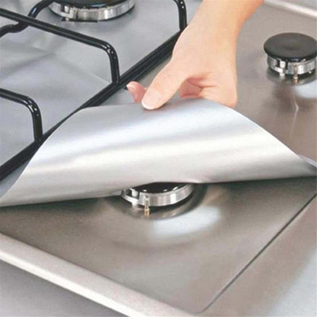 Stove Surface  Pad High Temperature Oil Proof Antifouling Cleaning Pad 2PC