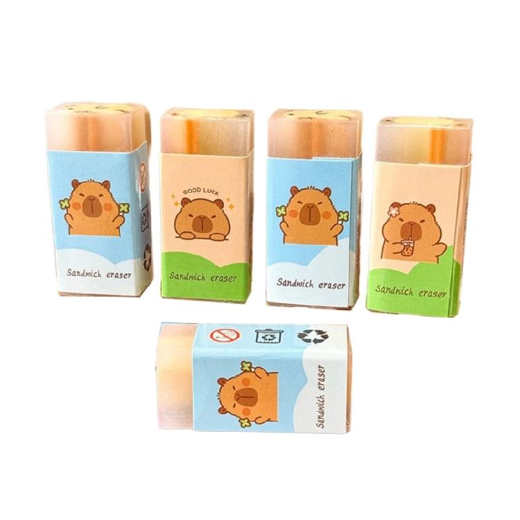 

5 Pcs Pencil Erasers Back to School Erasers Capybara Erasers Animal Eraser Reward Gift For Kids Writing Correction 1