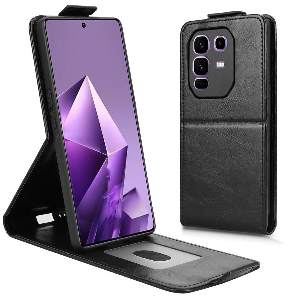 

For Infinix Note 50 Pro+ 5G Stand Case Magnetic Clasp Vertical Flip Leather Phone Cover with Card Holder Orange